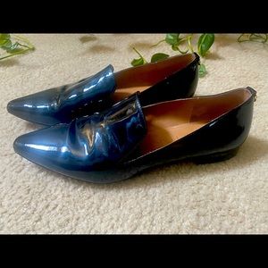 Calvin Klein black Elin patent leather flats